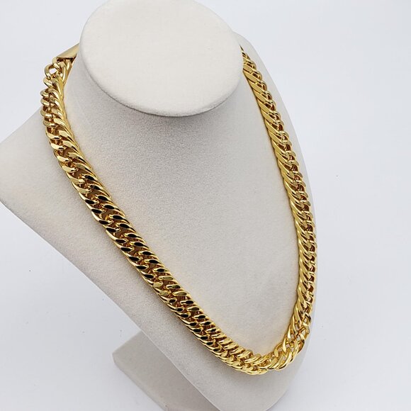 Authentic Louis Vuitton Gold Lock w/Unbranded 18k cuban Gold Plated Chain 011426 - Picture 2 of 10